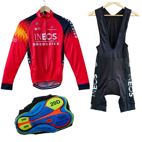 Ineos Red Grenadiers High Quality Cycling Jersey Pro Bicycle Team Cycling Bib Shorts and Full/Half Sleeve GelPad