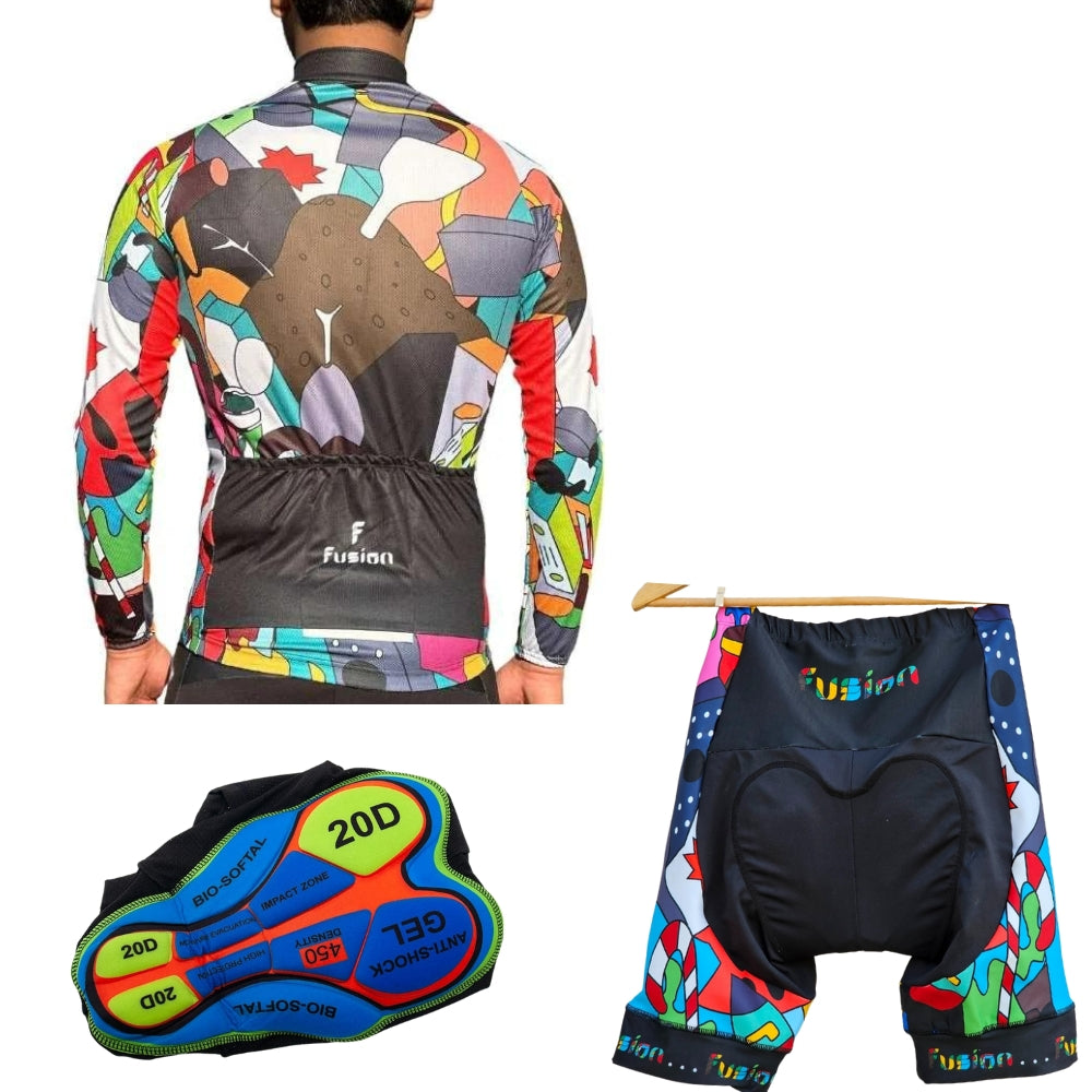 Fusion Anime Cycling Jersey Long Sleeves Fit Comfortable Sun-protective Road Bike Tops MTB Jerseys