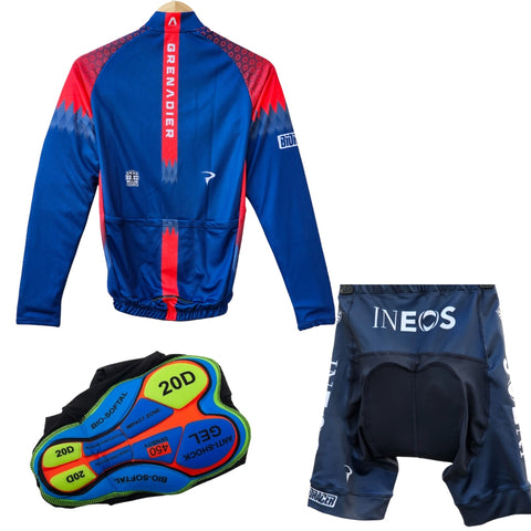 Ineos Blue Grenadiers High Quality Cycling Jersey Pro Bicycle Team Cycling Bib Shorts and Full/Half Sleeve GelPad