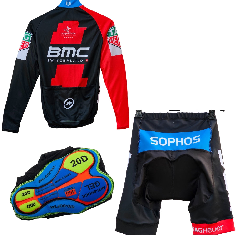 BMC High Quality Cycling Jersey Pro Bicycle Team Cycling Bib Shorts and Full/Half Sleeve GelPad