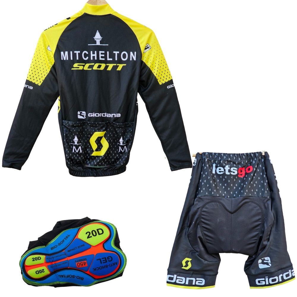 Mitchelton High Quality Cycling Jersey Pro Bicycle Team Cycling Bib Shorts and Full/Half Sleeve GelPad