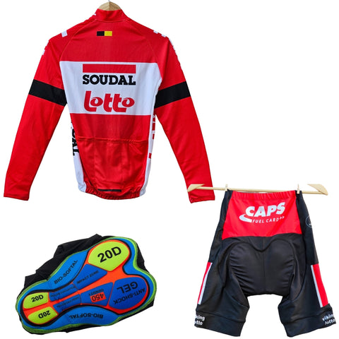 Soudal Lotto Red 2022 High Quality Cycling Jersey Pro Bicycle Team Cycling Bib Shorts and Full/Half Sleeve GelPad