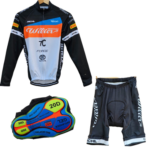 Wilier High Quality Cycling Jersey Pro Bicycle Team Cycling Bib Shorts and Full/Half Sleeve GelPad