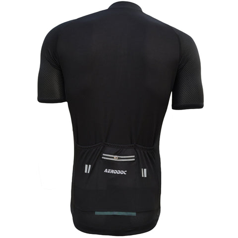 Back view of Aerodoc Glide Jersey featuring waterproof zipper pocket