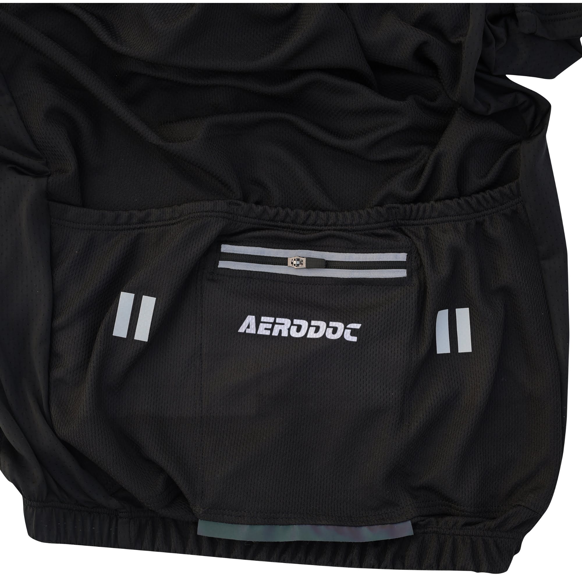 Flat lay of Aerodoc Glide Cycling Jersey showcasing front and back design