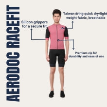 Equator Men’s Cadillac Pink Racefit Power Dry Cycling Race Fit Cycling Jersey