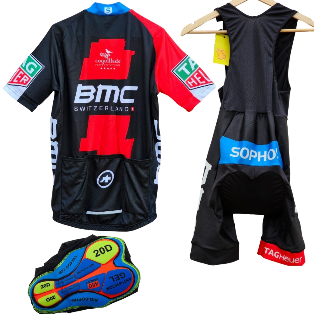 BMC High Quality Cycling Jersey Pro Bicycle Team Cycling Bib Shorts and Full/Half Sleeve GelPad