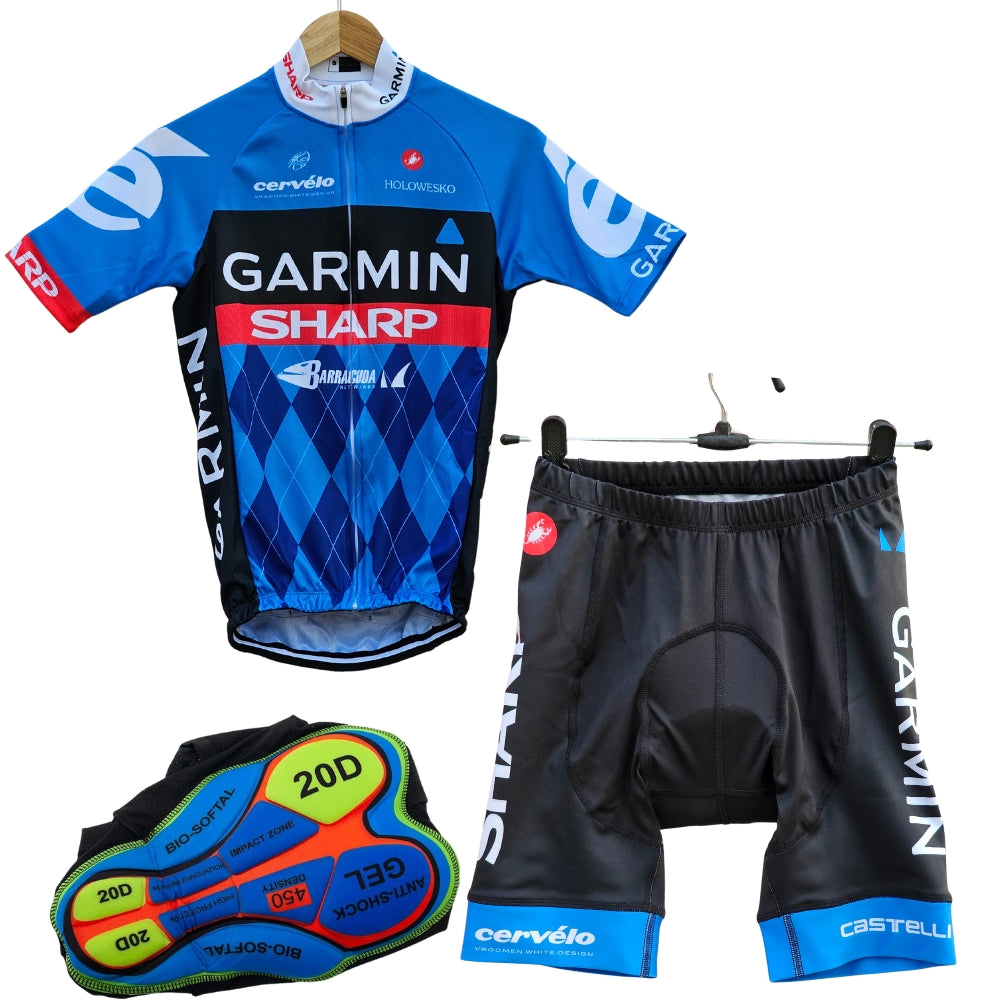 Sharp Cycling Jersey Pro Bicycle Team Cycling Bib Shorts and Full/Half Sleeve GelPad