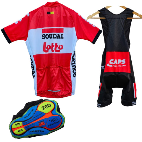 Soudal Lotto Red 2022 High Quality Cycling Jersey Pro Bicycle Team Cycling Bib Shorts and Full/Half Sleeve GelPad