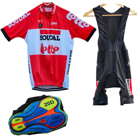 Soudal Lotto Red 2022 High Quality Cycling Jersey Pro Bicycle Team Cycling Bib Shorts and Full/Half Sleeve GelPad