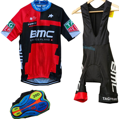 BMC High Quality Cycling Jersey Pro Bicycle Team Cycling Bib Shorts and Full/Half Sleeve GelPad