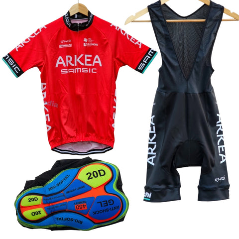 Arkea High Quality Cycling Jersey Pro Bicycle Team Cycling Bib Shorts and Full/Half Sleeve GelPad