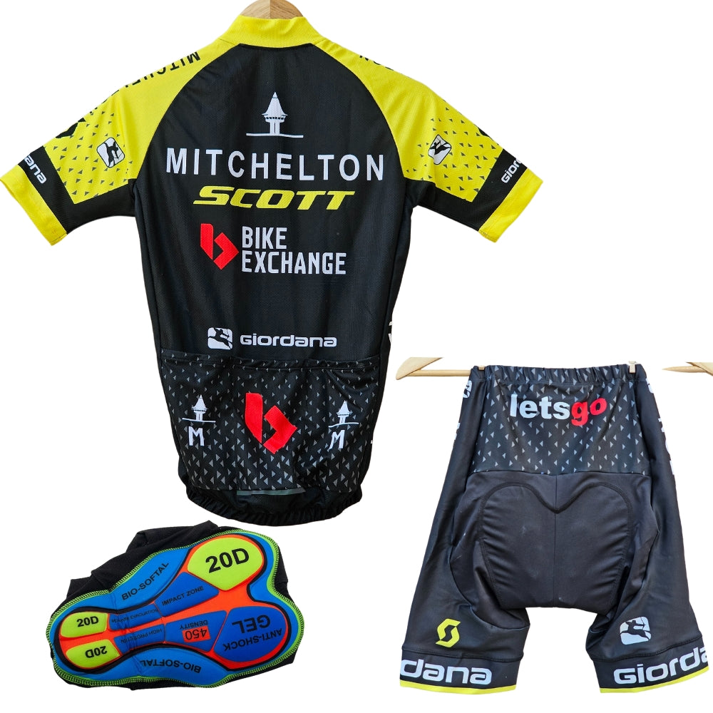 Mitchelton High Quality Cycling Jersey Pro Bicycle Team Cycling Bib Shorts and Full/Half Sleeve GelPad