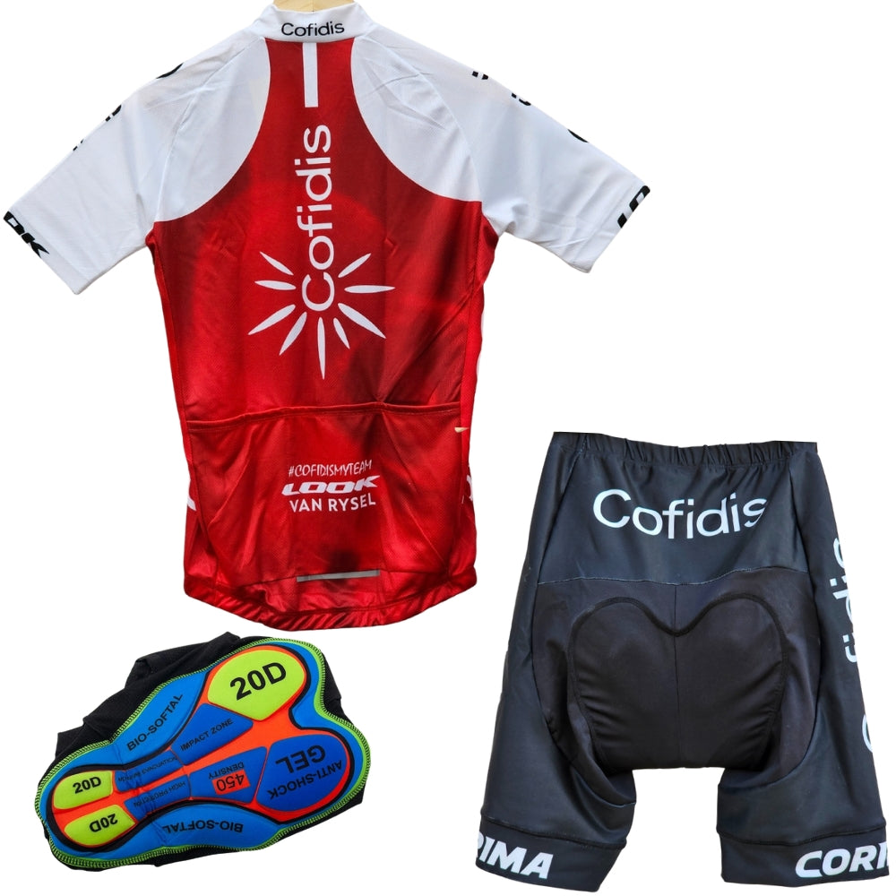 Cofidis 2023 High Quality Cycling Jersey Pro Bicycle Team Cycling Bib Shorts and Full/Half Sleeve GelPad