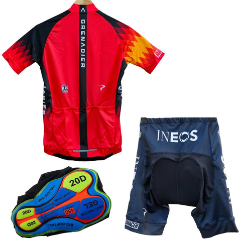 Ineos Red Grenadiers High Quality Cycling Jersey Pro Bicycle Team Cycling Bib Shorts and Full/Half Sleeve GelPad