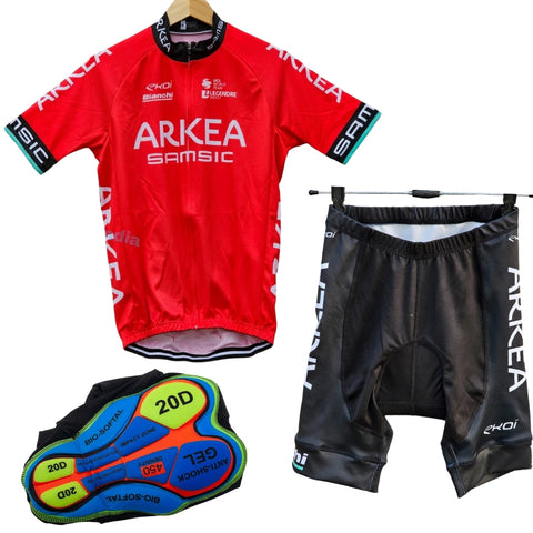 Arkea High Quality Cycling Jersey Pro Bicycle Team Cycling Bib Shorts and Full/Half Sleeve GelPad