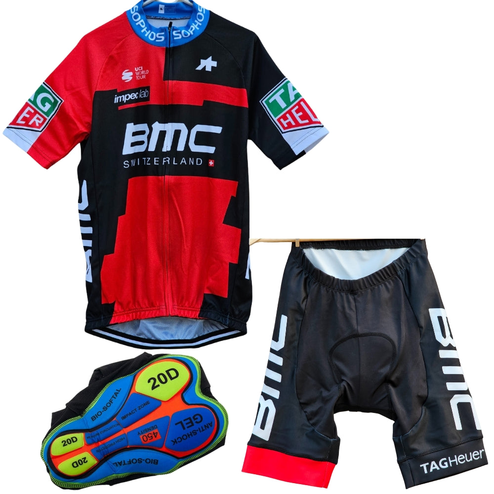 BMC High Quality Cycling Jersey Pro Bicycle Team Cycling Bib Shorts and Full/Half Sleeve GelPad