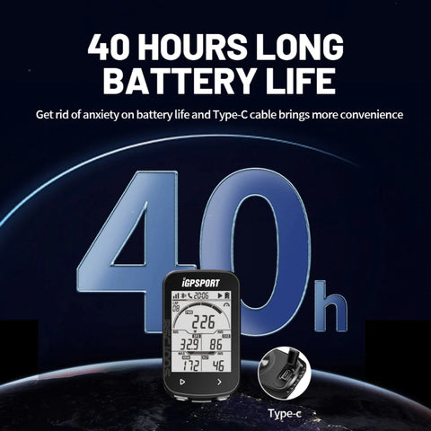 IGPSPORT BSC100S offers 40 hours of battery life for long cycling adventures without recharging


