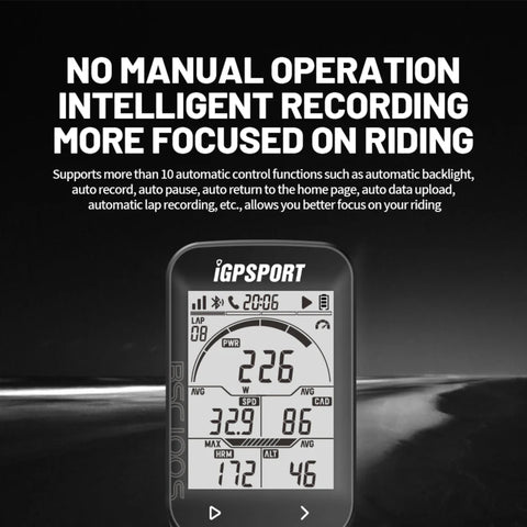 IGPSPORT BSC100S auto-records ride data with no manual operation required, perfect for focused cycling