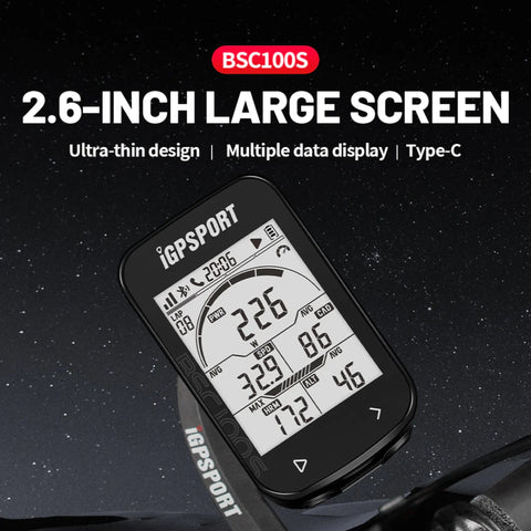 IGPSPORT BSC100S features 2.6-inch large screen with USB Type-C charging and advanced GPS display