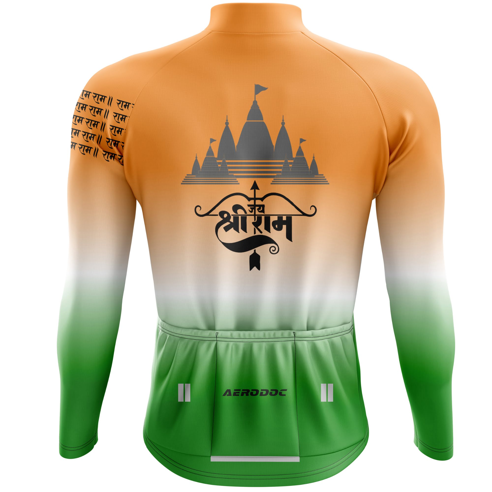 Lord Ram Inspired Cycling Kit – Tricolor Jersey & Gel Padded Bib Shorts