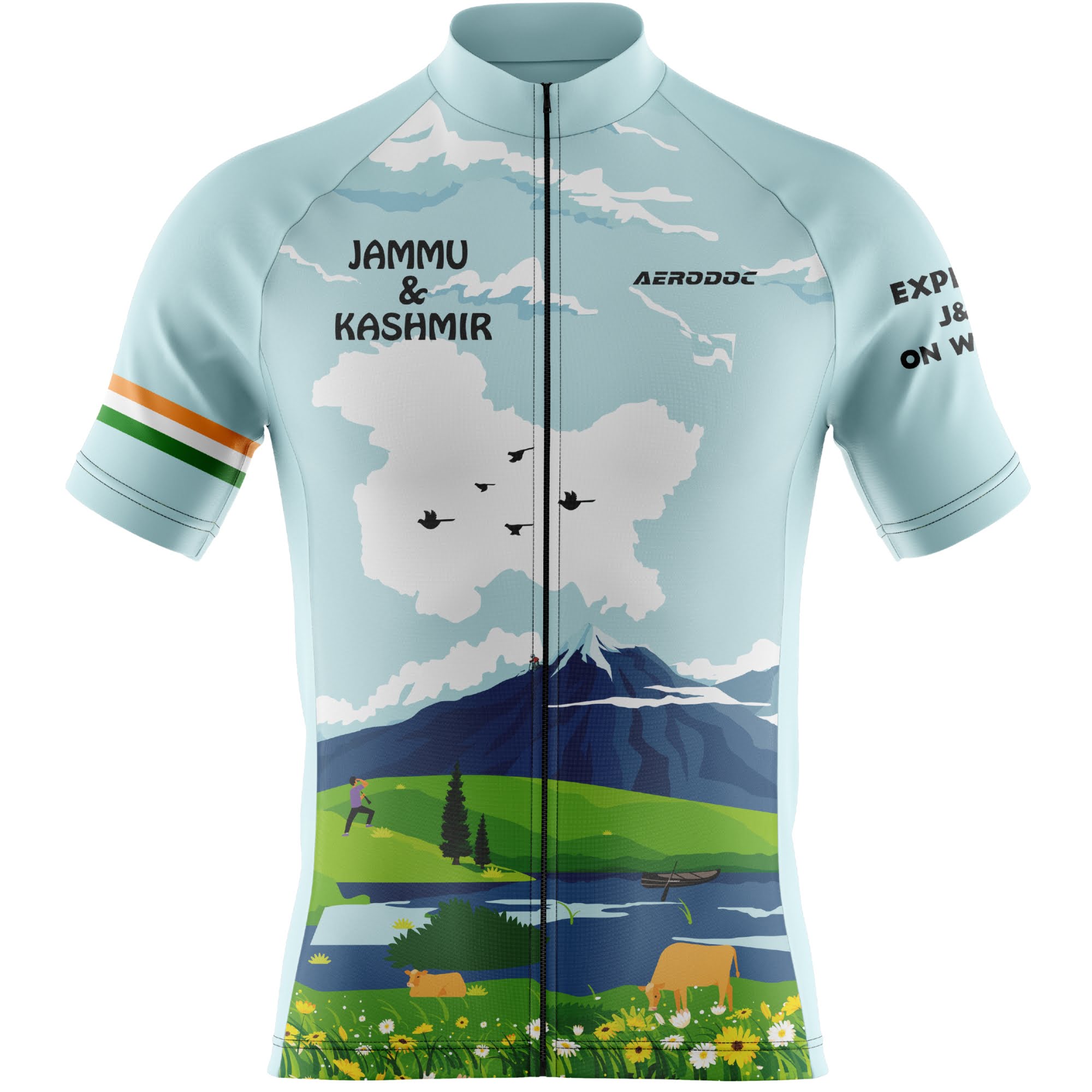 Jammu and Kashmir Cycling Jersey & Bib Shorts