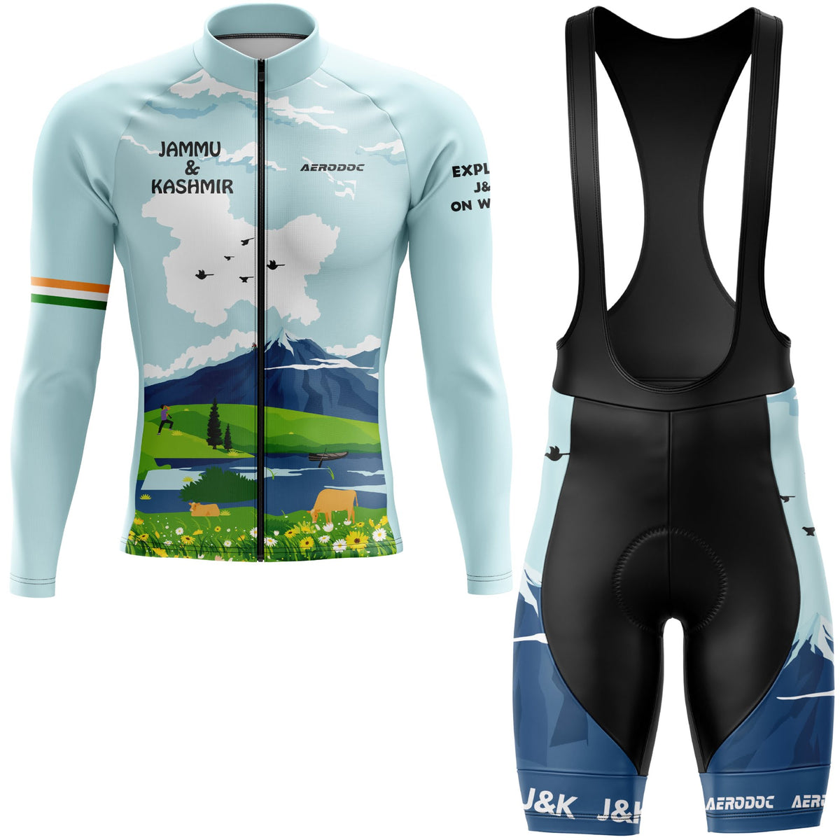 Jammu and Kashmir Cycling Jersey & Bib Shorts