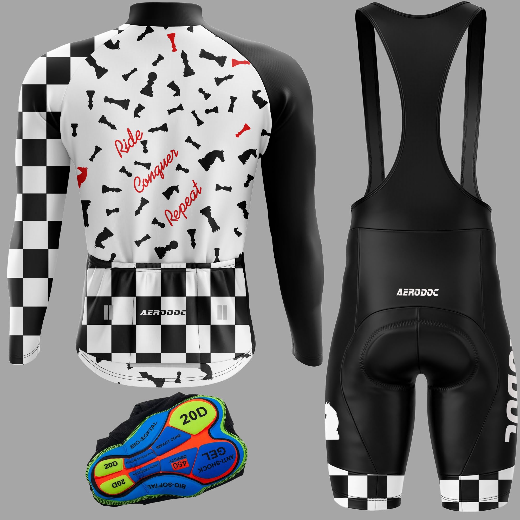 Checkmate Cycling Jersey & Bib Shorts Set – Ride Like a Chess Grandmaster!