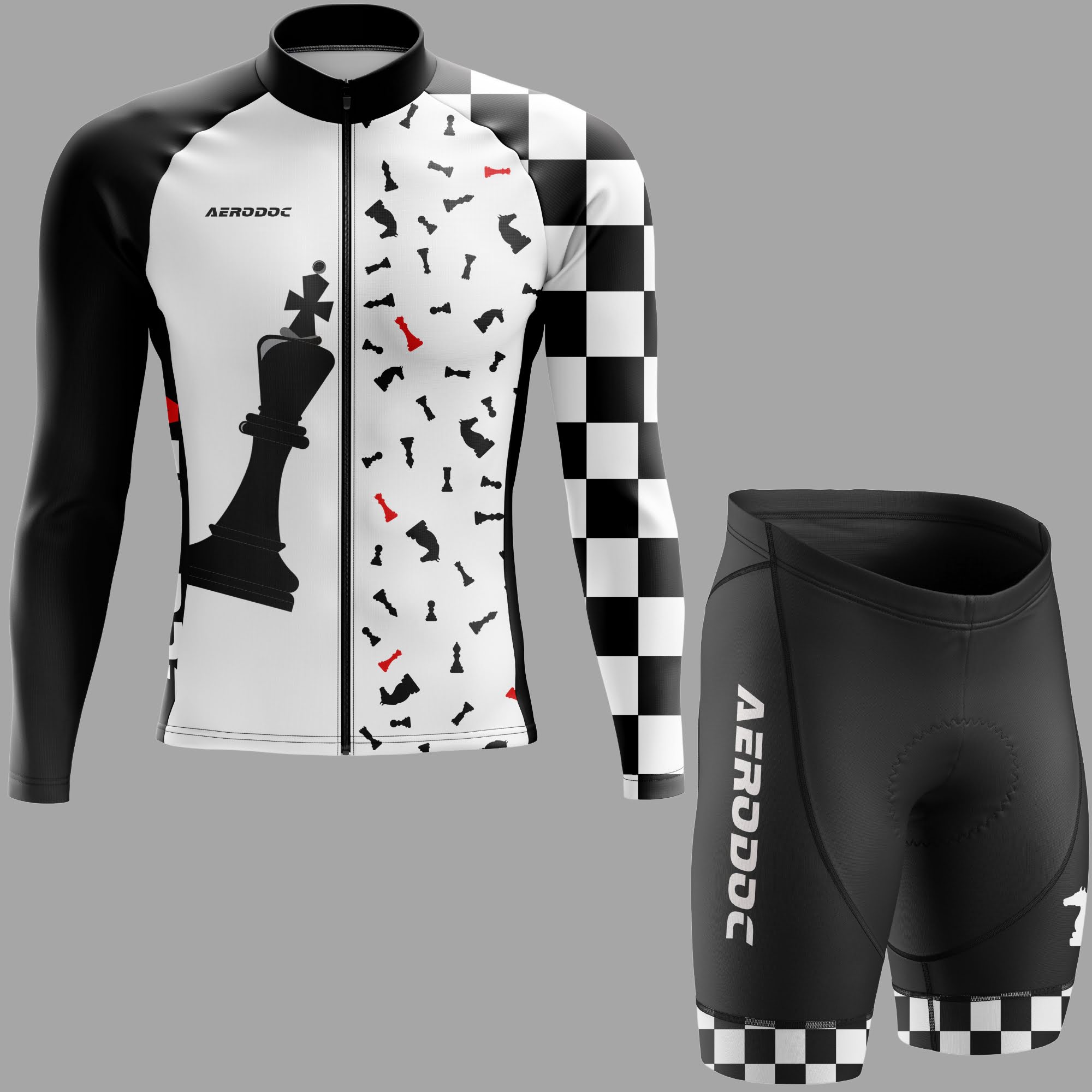 Checkmate Cycling Jersey & Bib Shorts Set – Ride Like a Chess Grandmaster!