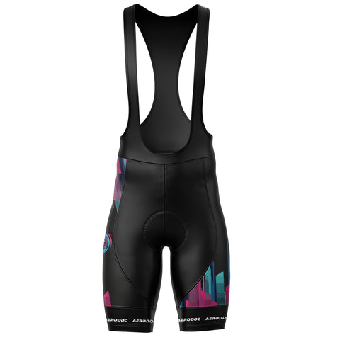 Front view of the Neon Cycling Bib Shorts designed with ergonomic padding and a comfortable fit