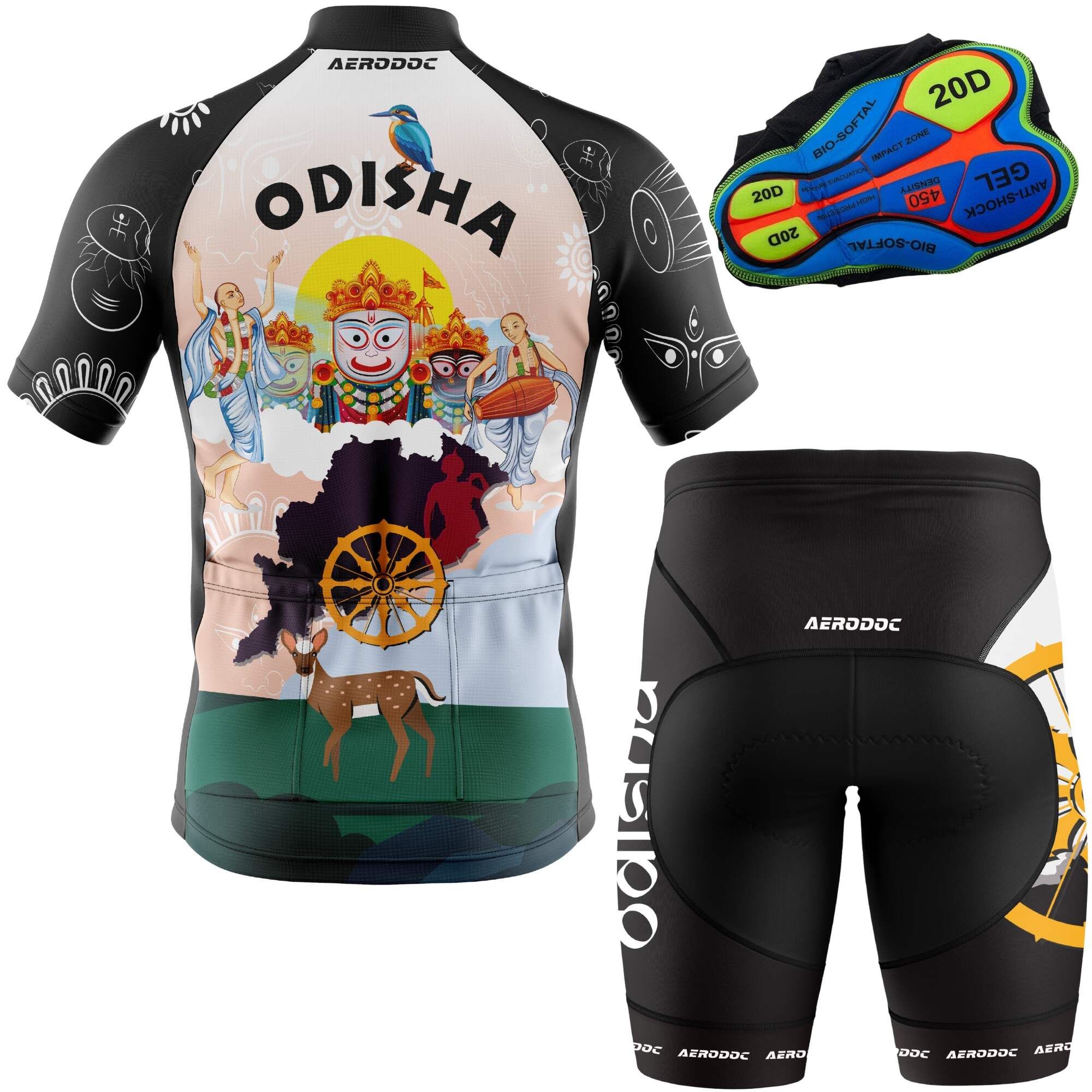 Odisha Cycling Kit - Complete Back View