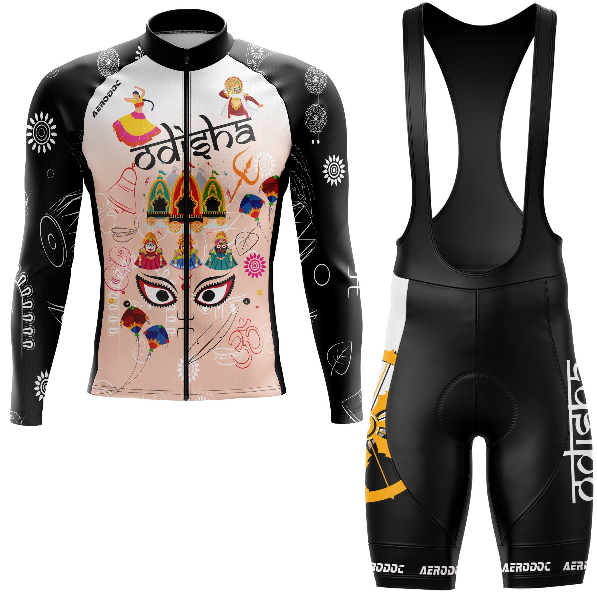 Odisha Cycling Kit - Jersey and Bib Shorts Front View