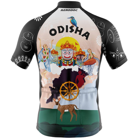 Odisha Half Sleeves Cycling Jersey - Back View	