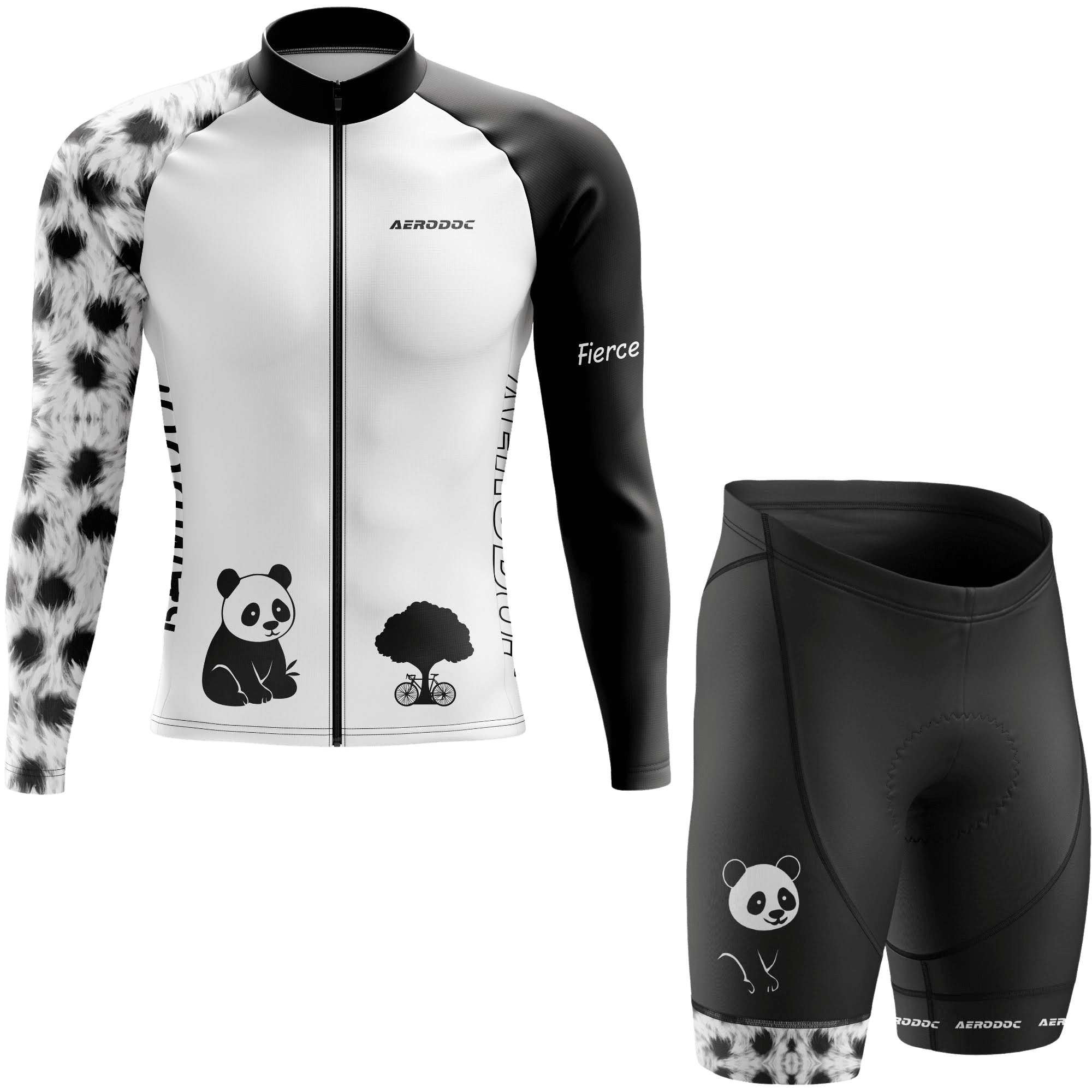 Fierce Zen Panda Cycling Kit – Racefit Jersey & Bib Shorts Set