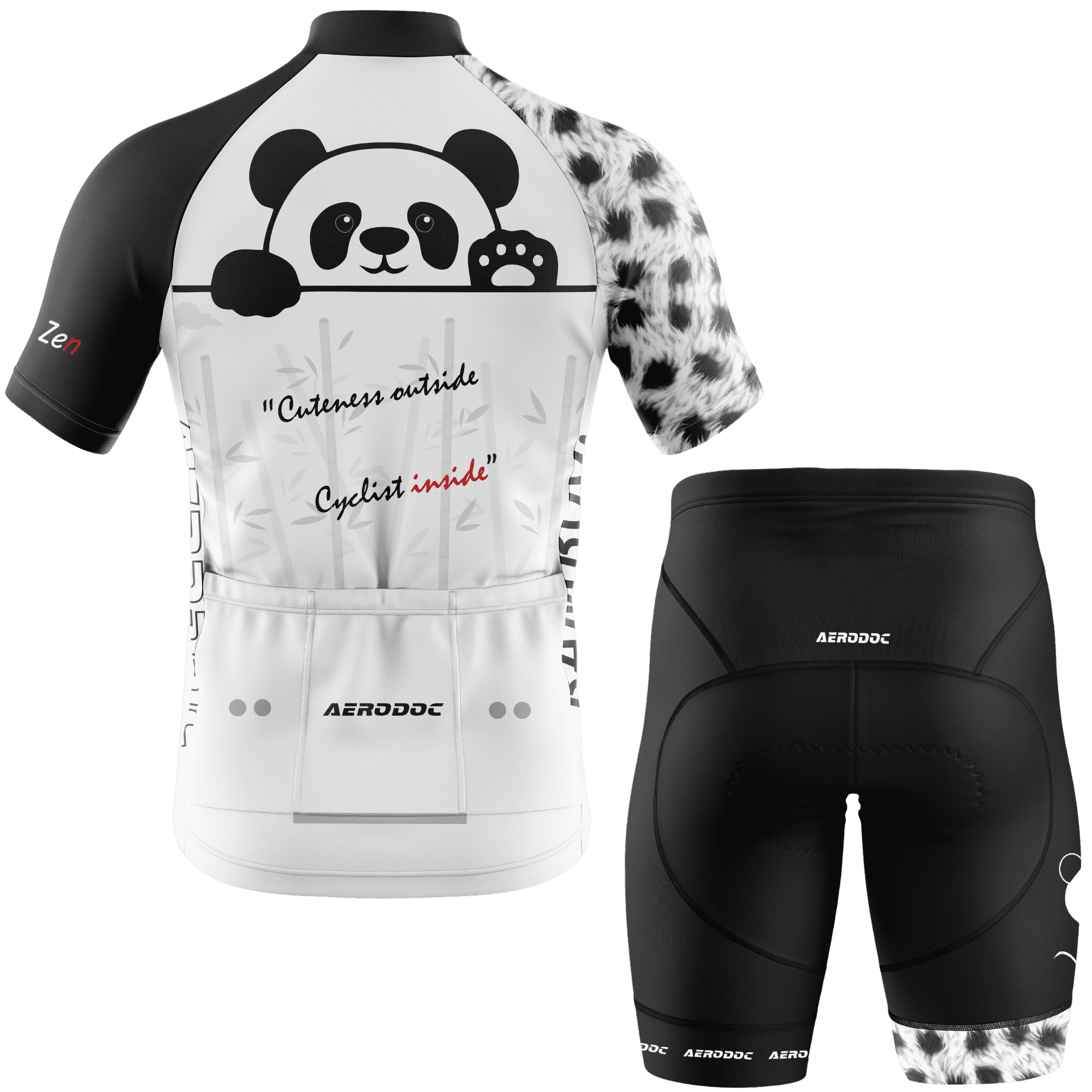 Fierce Zen Panda Cycling Kit – Racefit Jersey & Bib Shorts Set