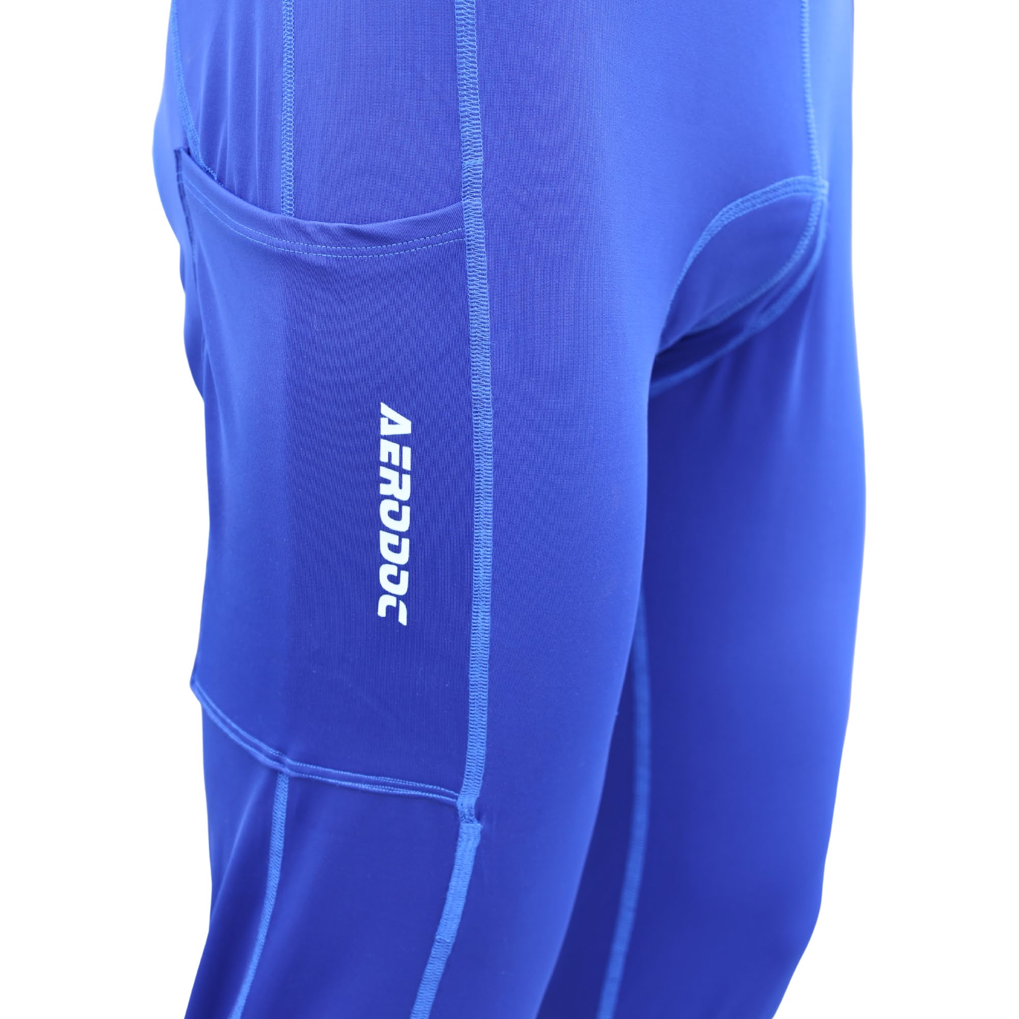 Aerodoc Electric Blue Gel Padded Unisex Cycling Pants with 2 Pockets & Reflector | High-Quality Performance Gear