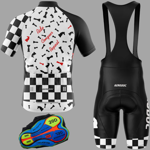 Checkmate Cycling Jersey & Bib Shorts Set – Ride Like a Chess Grandmaster!