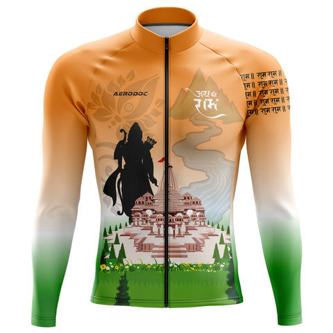 Lord Ram Inspired Cycling Kit – Tricolor Jersey & Gel Padded Bib Shorts