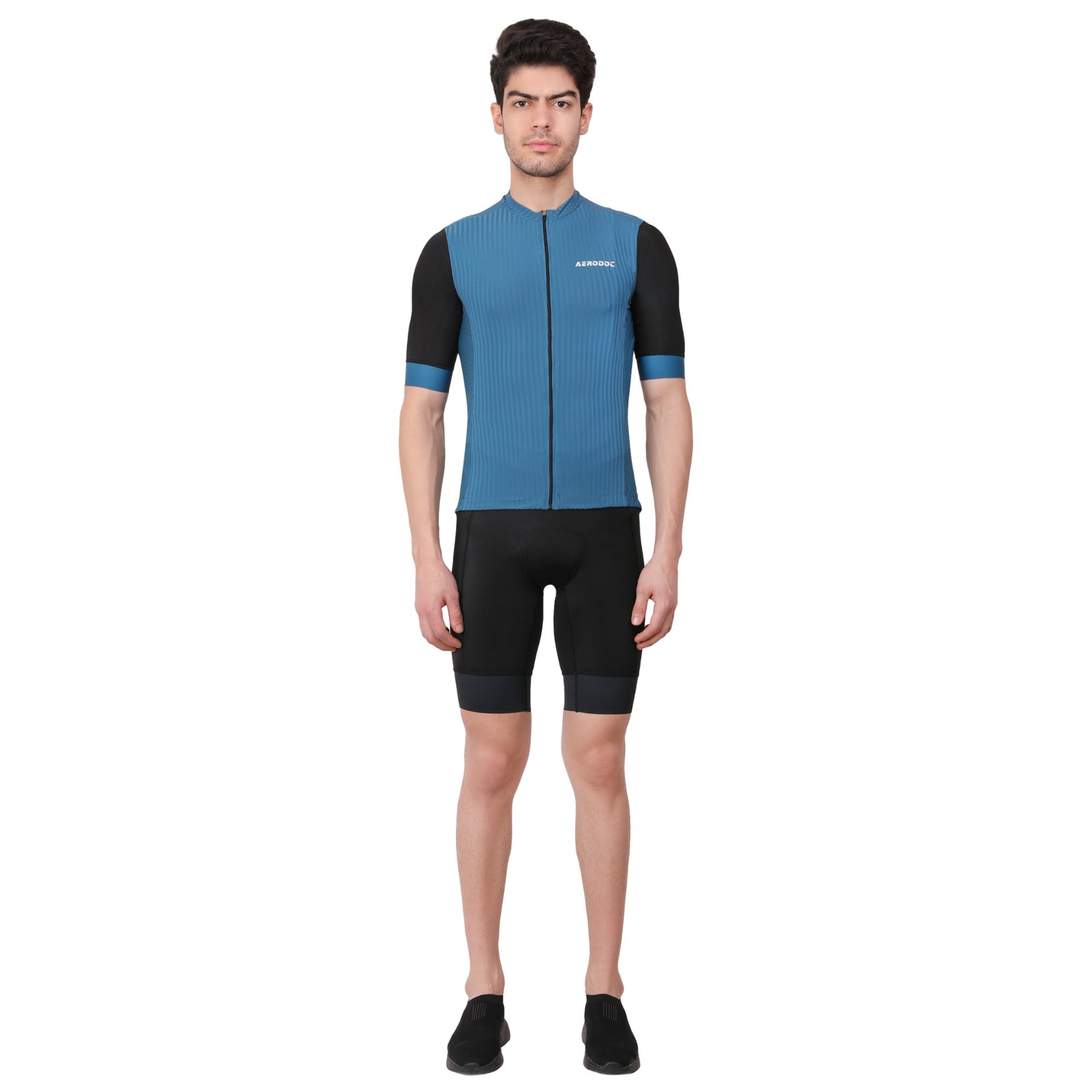 Equator Men’s Steel Blue Racefit Power Dry Cycling Race Fit Jersey