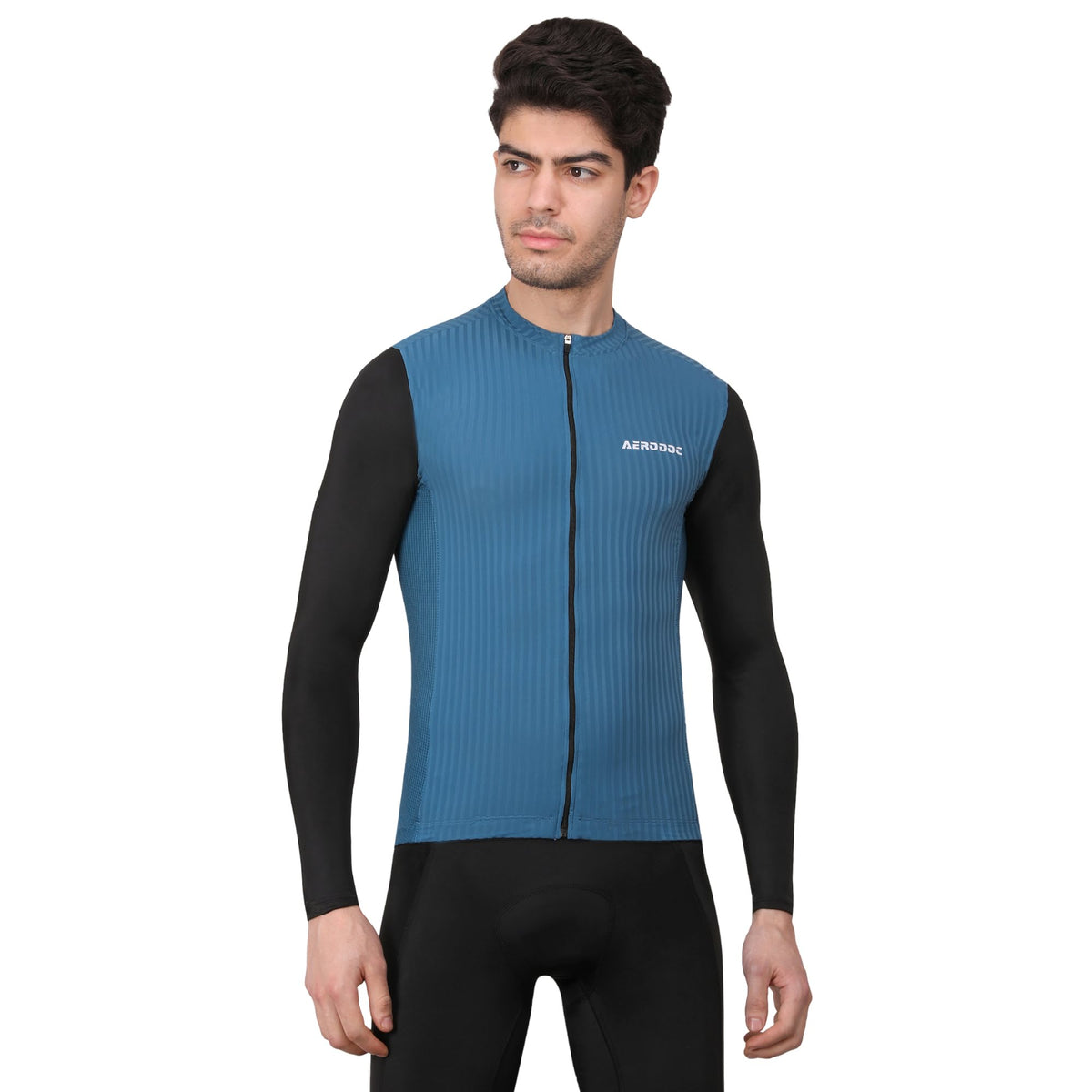 Equator Men’s Steel Blue Racefit Power Dry Cycling Race Fit Jersey