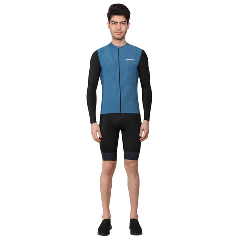 Equator Men’s Steel Blue Racefit Power Dry Cycling Race Fit Jersey