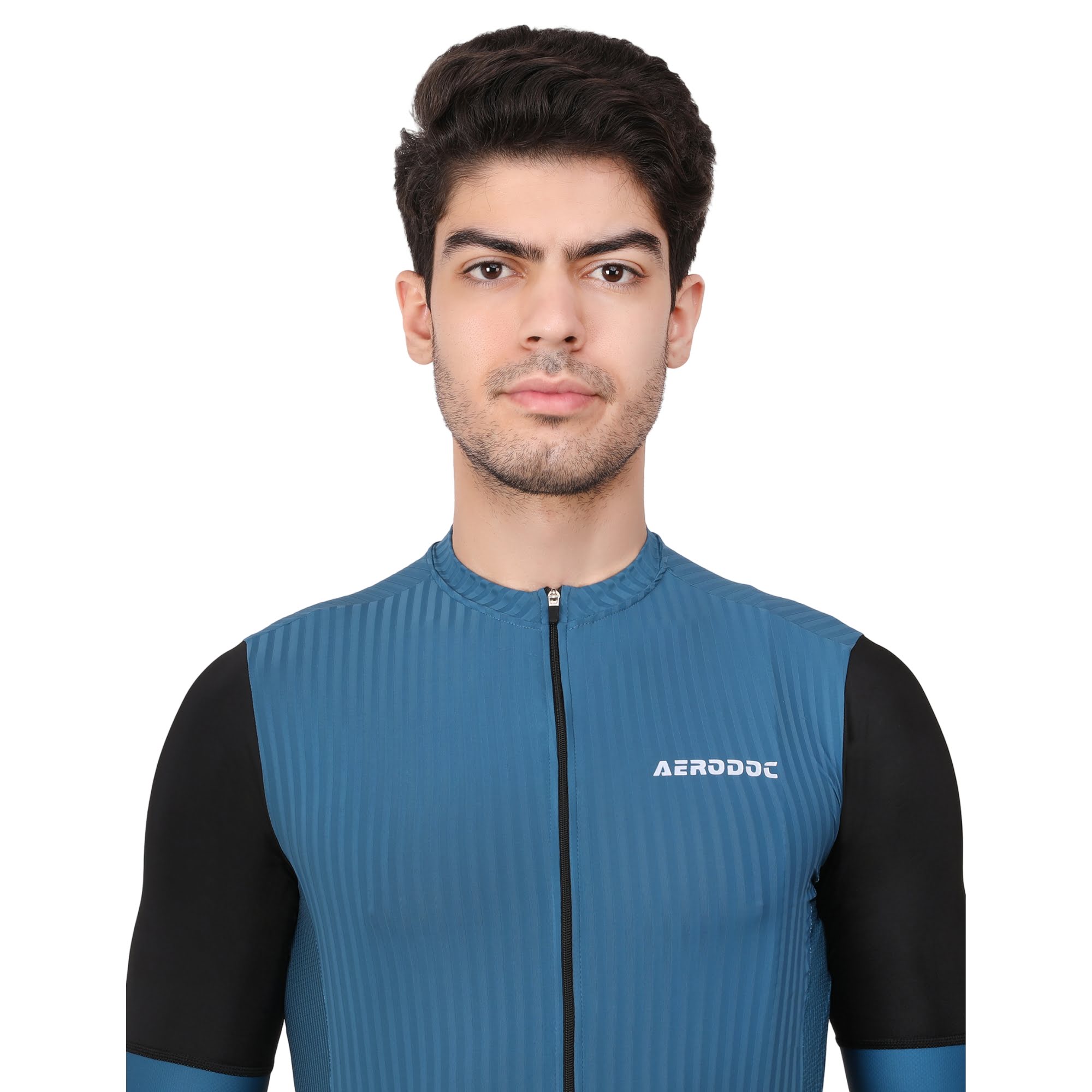 Equator Men’s Steel Blue Racefit Power Dry Cycling Race Fit Jersey