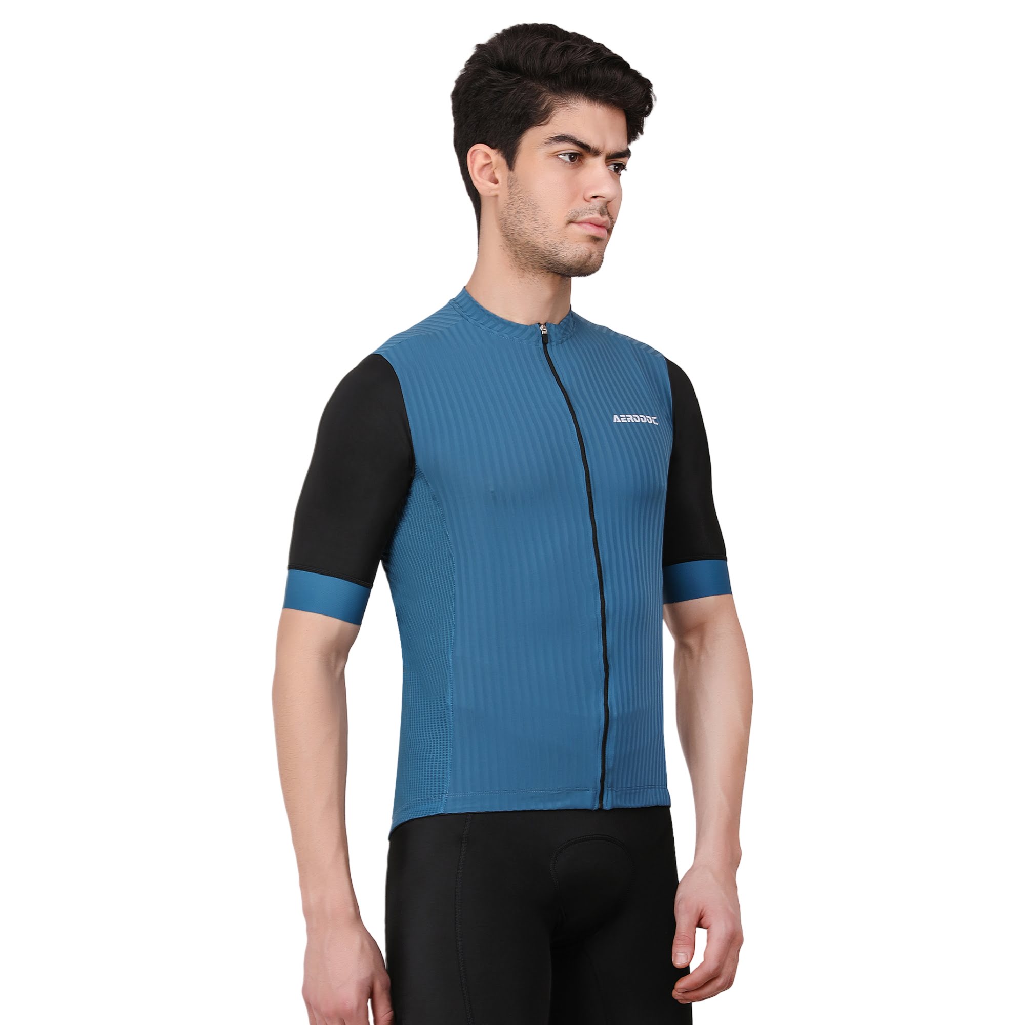 Equator Men’s Steel Blue Racefit Power Dry Cycling Race Fit Jersey