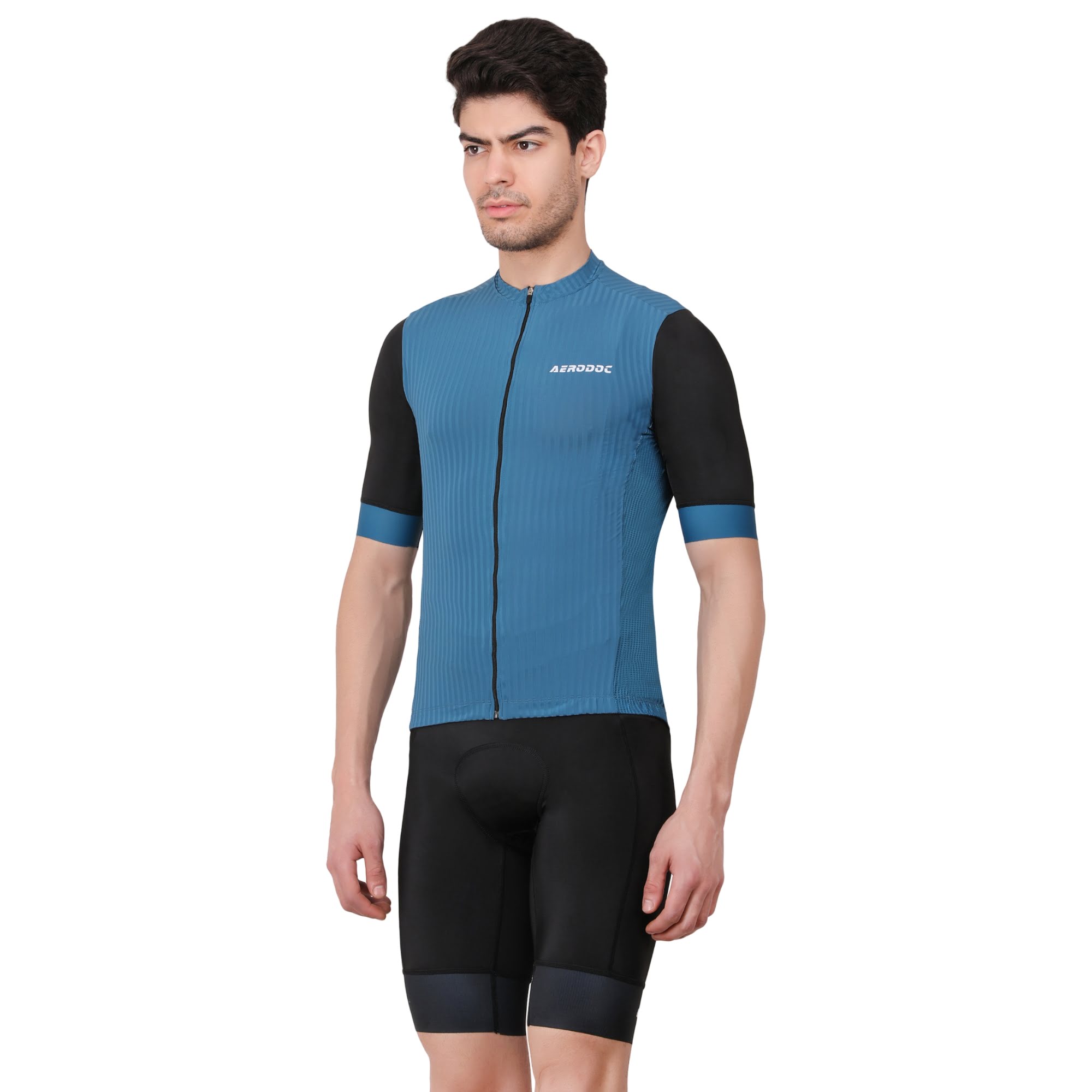 Equator Men’s Steel Blue Racefit Power Dry Cycling Race Fit Jersey