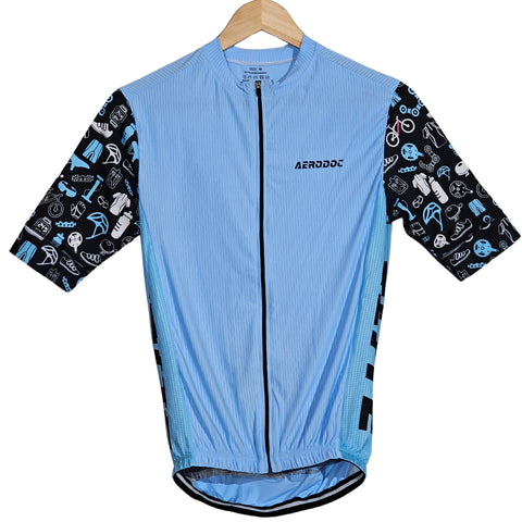 Elite Men’s Iridescent Tide Racefit Power Dry Cycling Jersey High Quality Sleeves Feature Lightweight Material