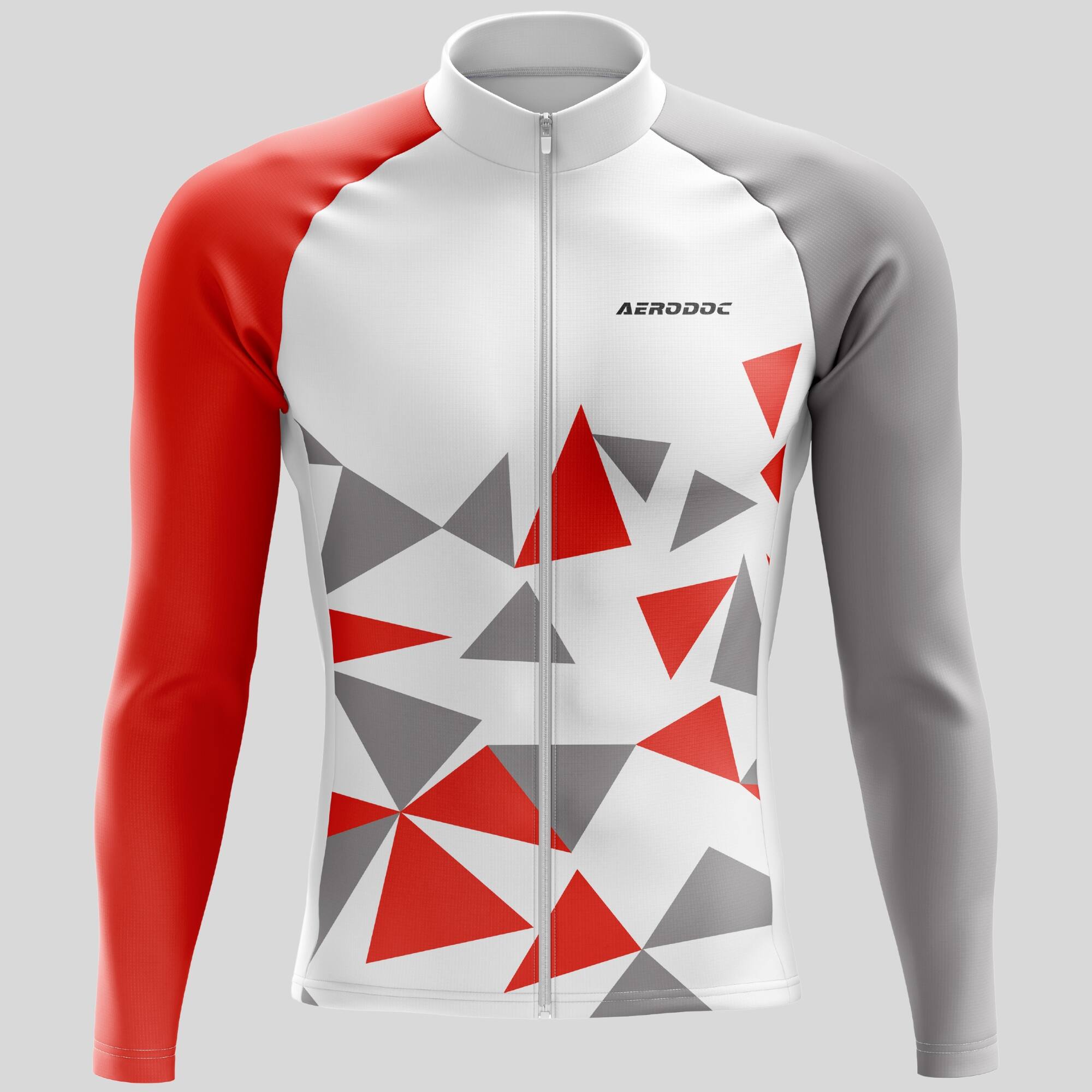 Front view of Triangular Vibe Full Sleeve Cycling Jersey