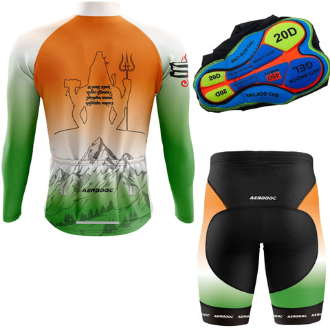 Tricolor Mahadev Cycling Full Kit – Back View
